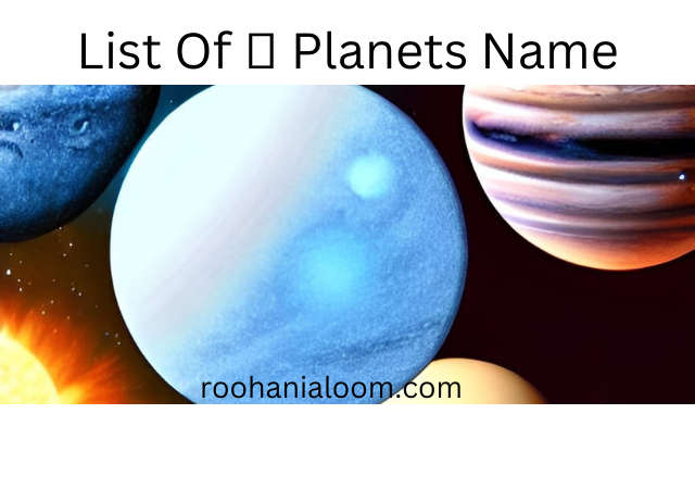 List Of 🌏 Planets Name